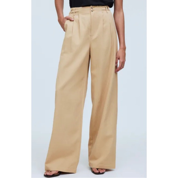 MADEWELL | The Harlow Wide-Leg Pant in Seed Khaki, Size 2 - Picture 2 of 13